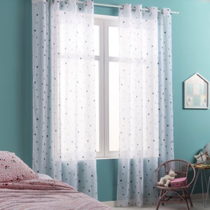 Rideaux Blackout Enfant Arc-en-ciel étoiles - 2 Panneaux 180x160 Cm - Protection Lumière 80%