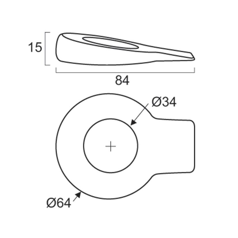 Cuneo REI Lock in Gomma vulcanizzata trasparente Lucido Ø 6.4 x H 1.5 cm - 5