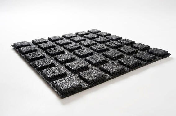 Dalle de sécurité caoutchouc, noir, L.50 x l.50 cm - 3