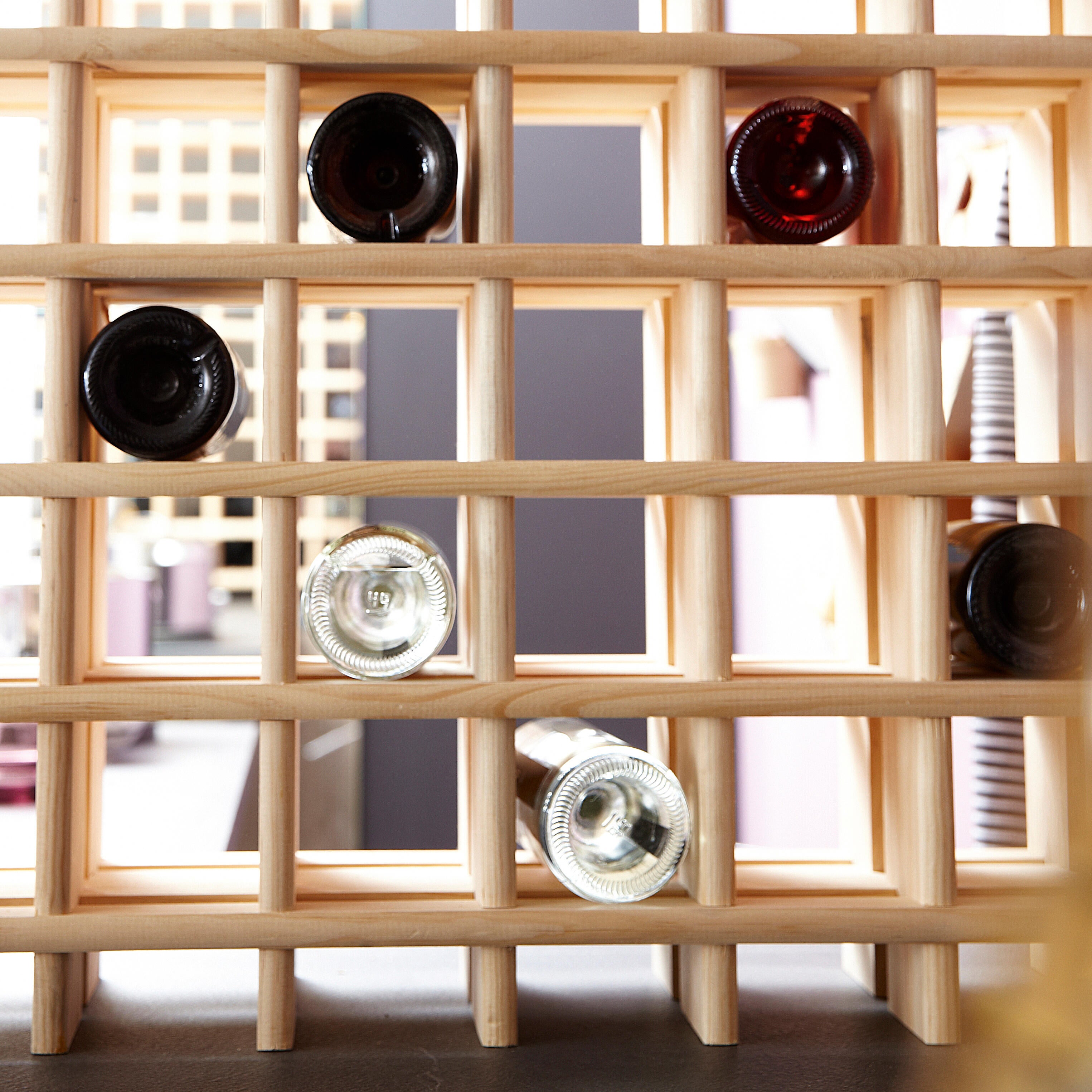 Portabottiglie Rioja da 78 bottiglie in legno beige ASTIGARRAGA L 75 x H 150 x Sp 22 cm - 20