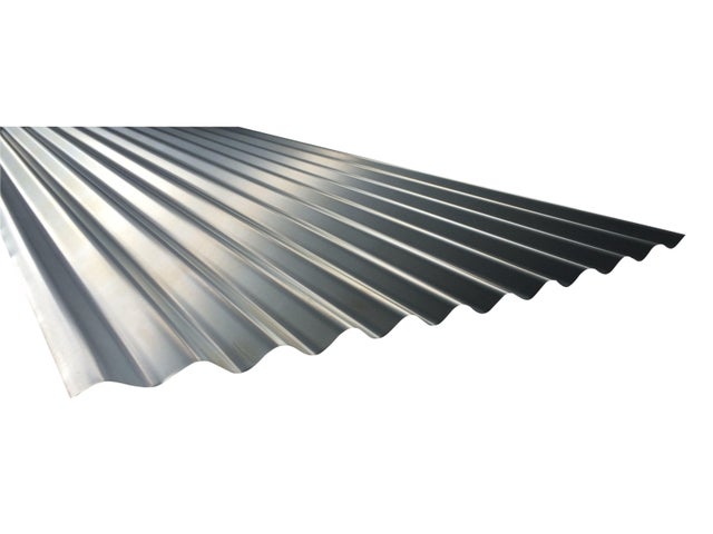 Plaque de couverture, ondulé , gris, l.90 x L.200 cm, Ep.0.5 mm