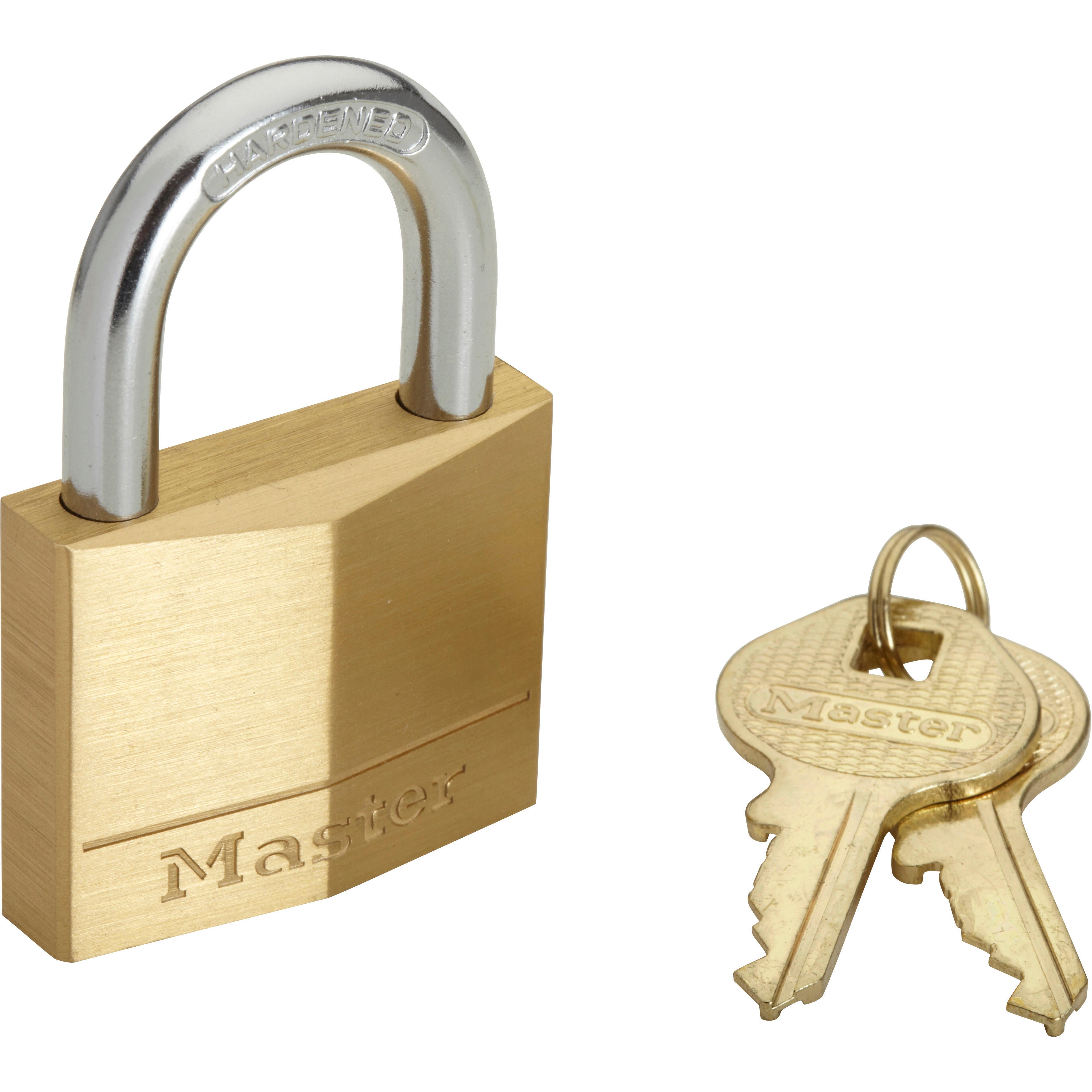 Lot de 2 cadenas avec clé MASTER LOCK laiton, l.40 mm - 3