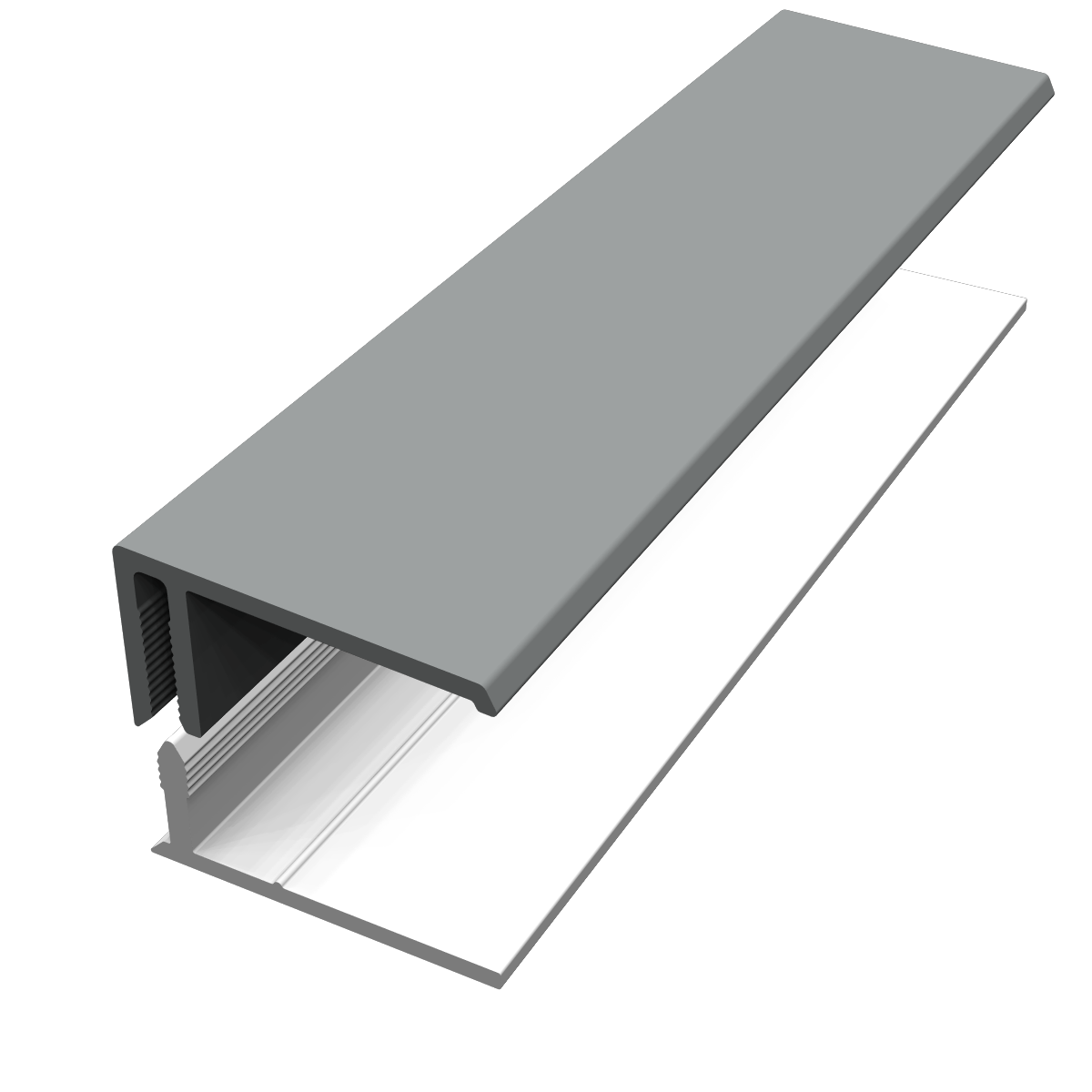Profil de finition pvc 40x15 FREEFOAM gris, gris souris, se rapproche au ral 704 - 3