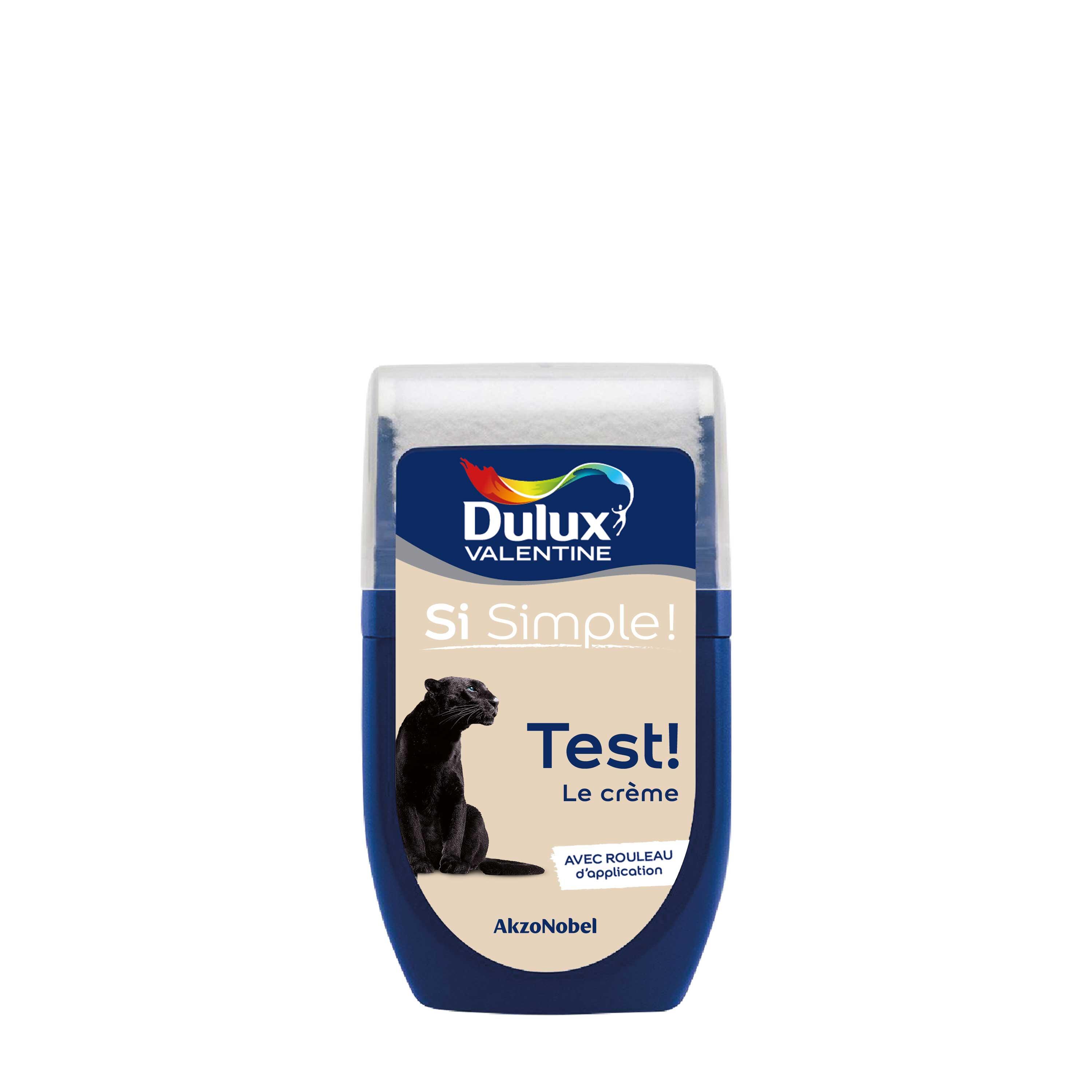 Testeur peinture mur, boiserie crème satin DULUX VALENTINE Si simple ! 0.03L - 5