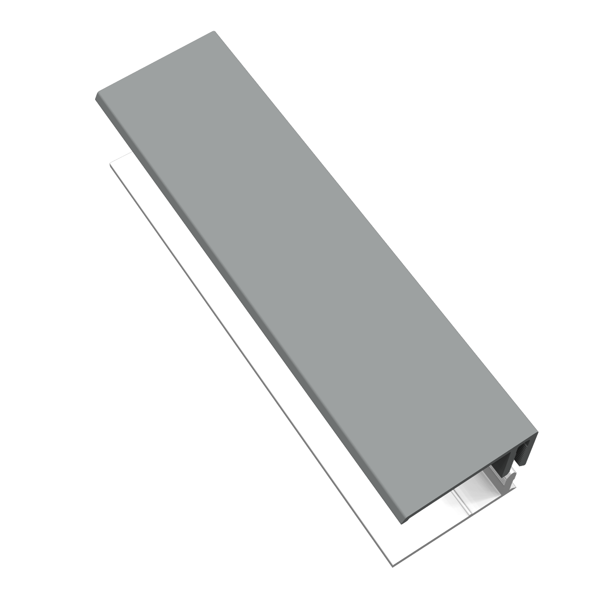 Profil de finition pvc 40x15 FREEFOAM gris, gris souris, se rapproche au ral 704 - 2
