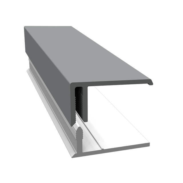 Profil de finition pvc 40x15 FREEFOAM gris, gris souris, se rapproche au ral 704