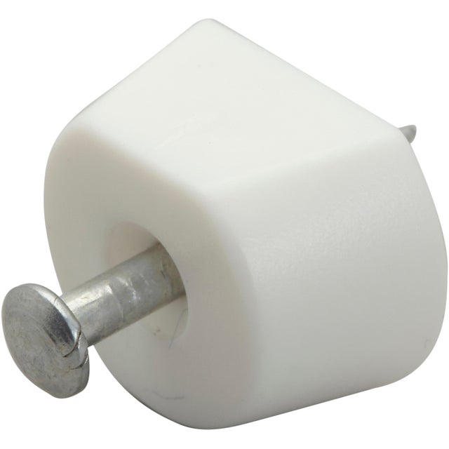 20 taquets d'étagère à clouer, pvc blanc, Diam.1.5 mm