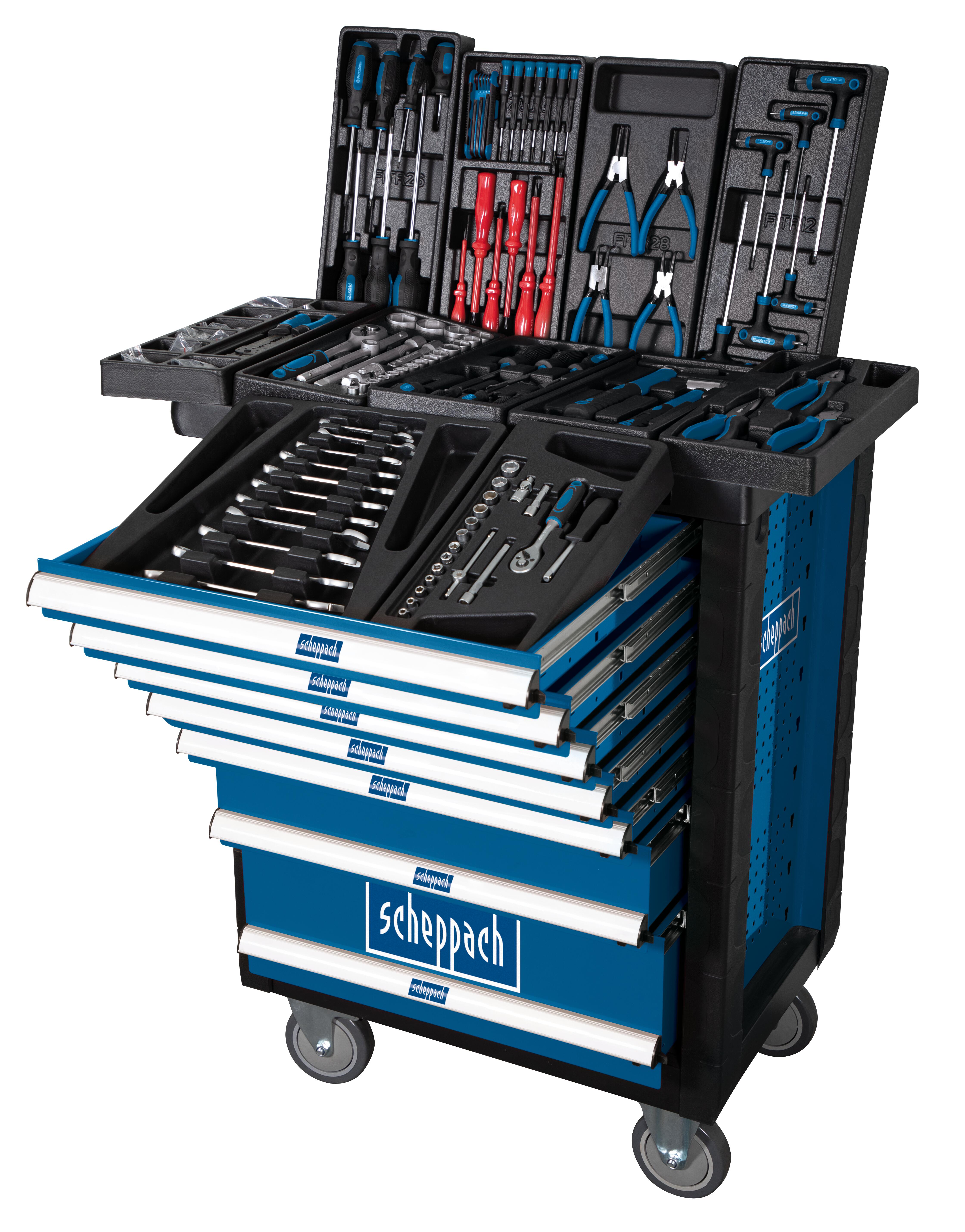 Servante d'atelier avec 263 pièces d'outils SCHEPPACH Tw1000 - 1