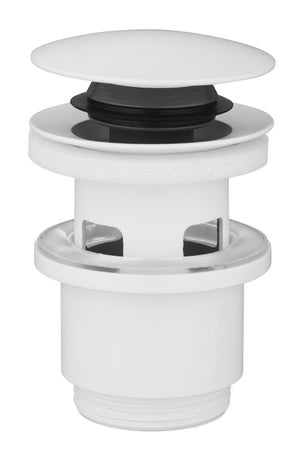 Bonde, clic-clac lavabo recyclé, blanc , Diam.63 mm, EDOUARD ROUSSEAU