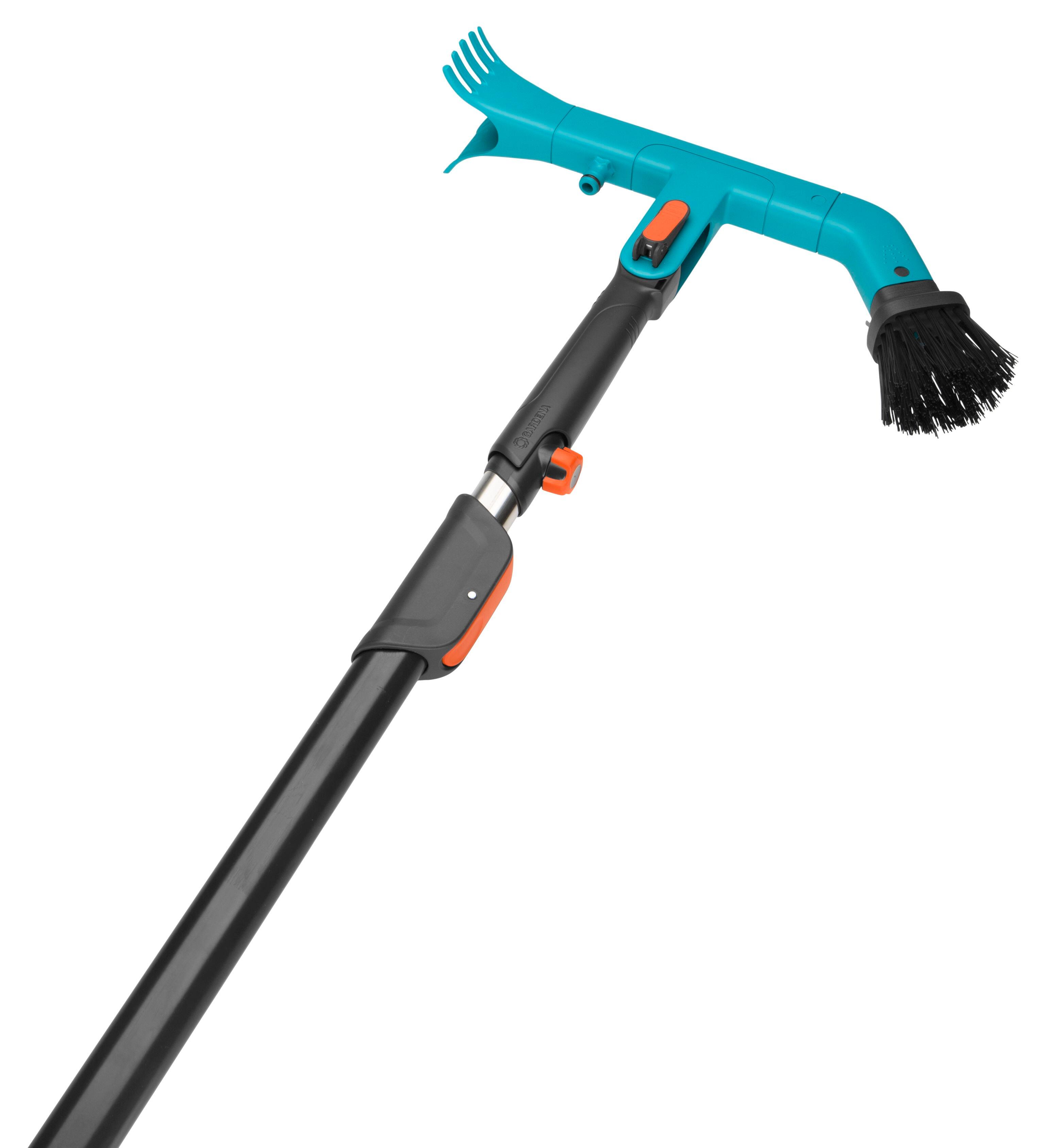 Outil De Nettoyage De Gouttière Télescopique Avec Manche Télescopique En Acier Inoxydable, Extensible De 310 Cm, Pour Nettoyer Les Feuilles, La Neige, La Saleté Et Les Déversements De Toit (Bleu