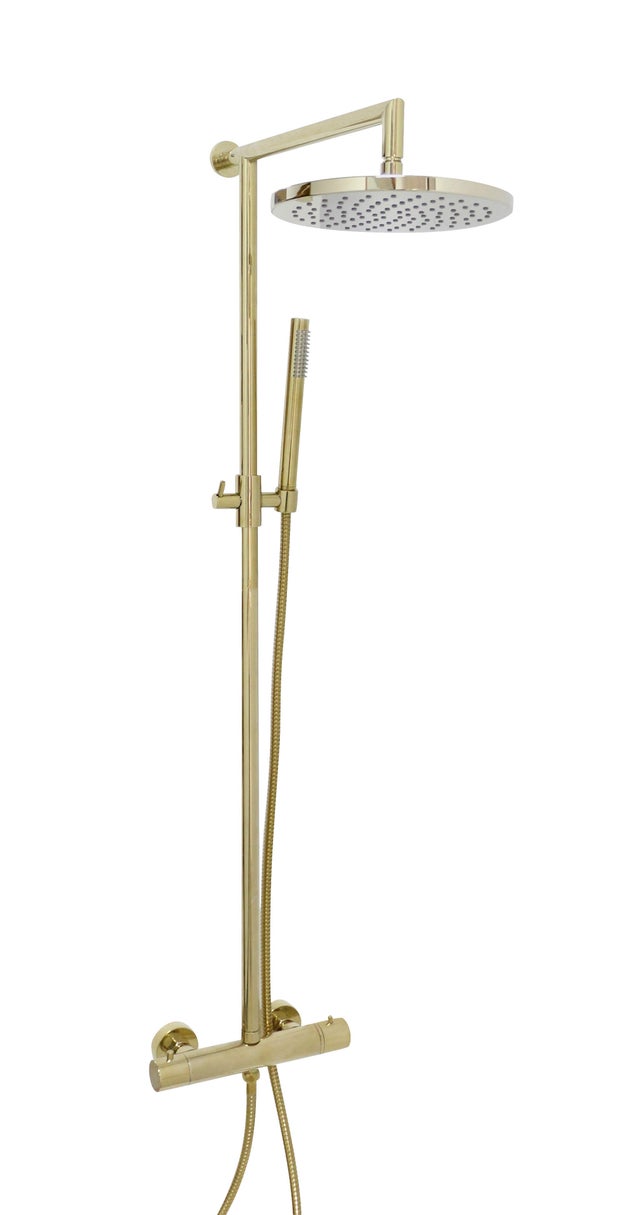 Colonne de douche thermostatique, SARODIS Smart, Doré