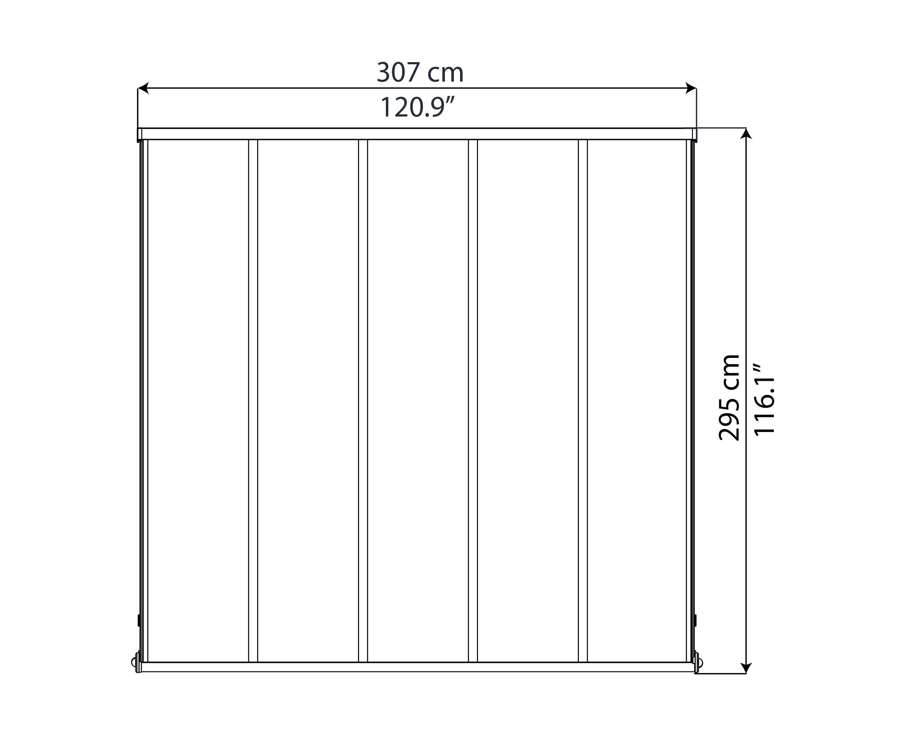 Pergola adossée grise OLYMPIA 9.1 m², aluminium et polycarbonate, PALRAM - 7