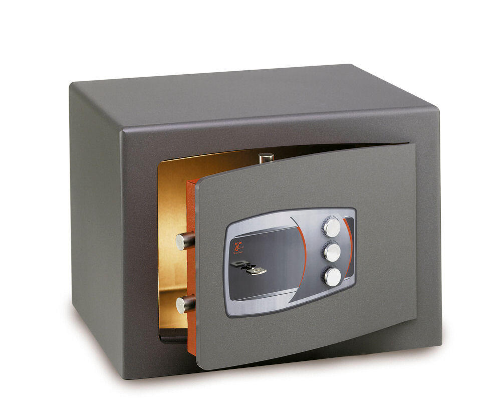 Coffre-Fort Mural PrimeMatik Acier à Clé 44x38x23 Cm Beige - Sécurité Pour Argent Et Documents