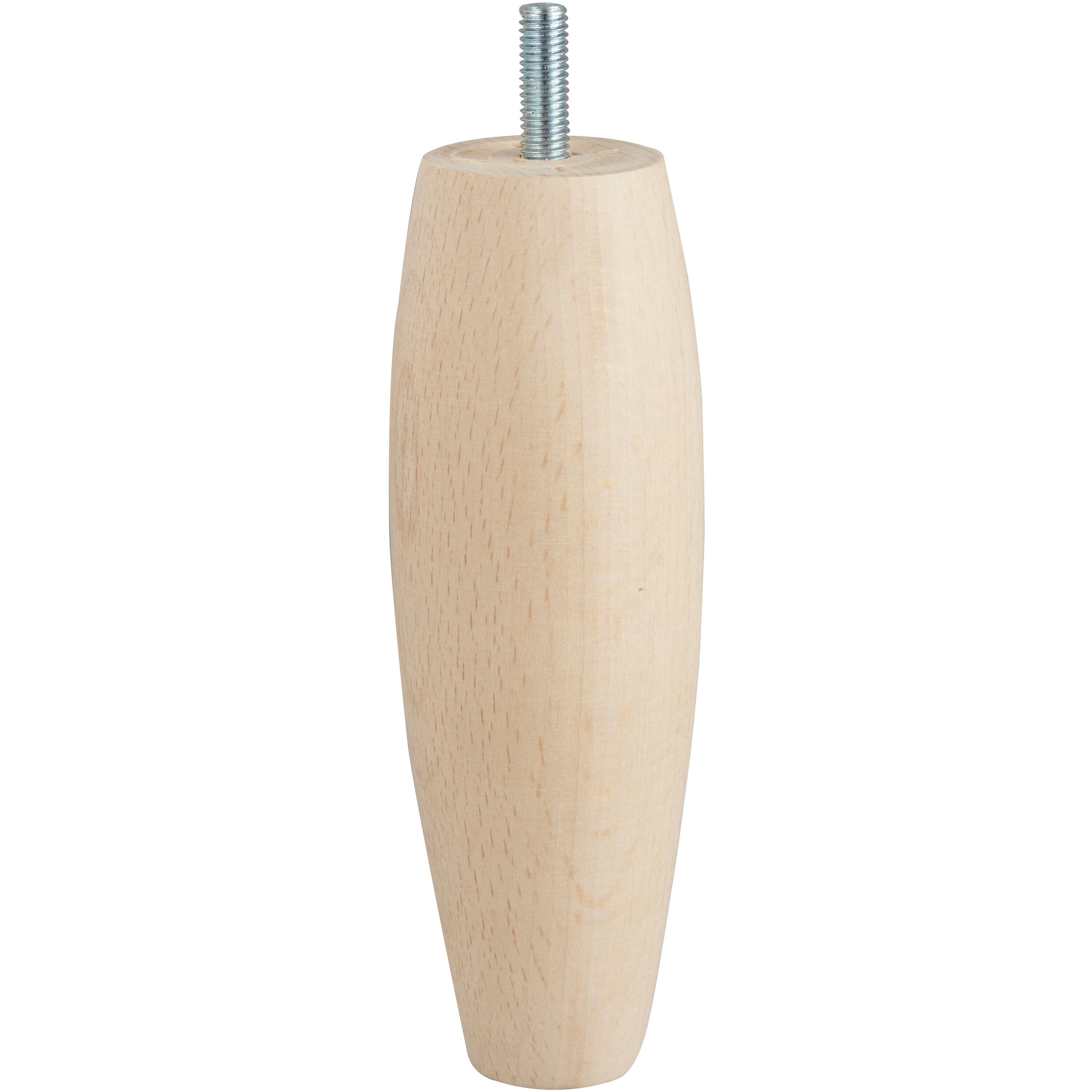 Pied de meuble conique fixe hêtre brut blanc / beige / naturels, 15 cm - 4