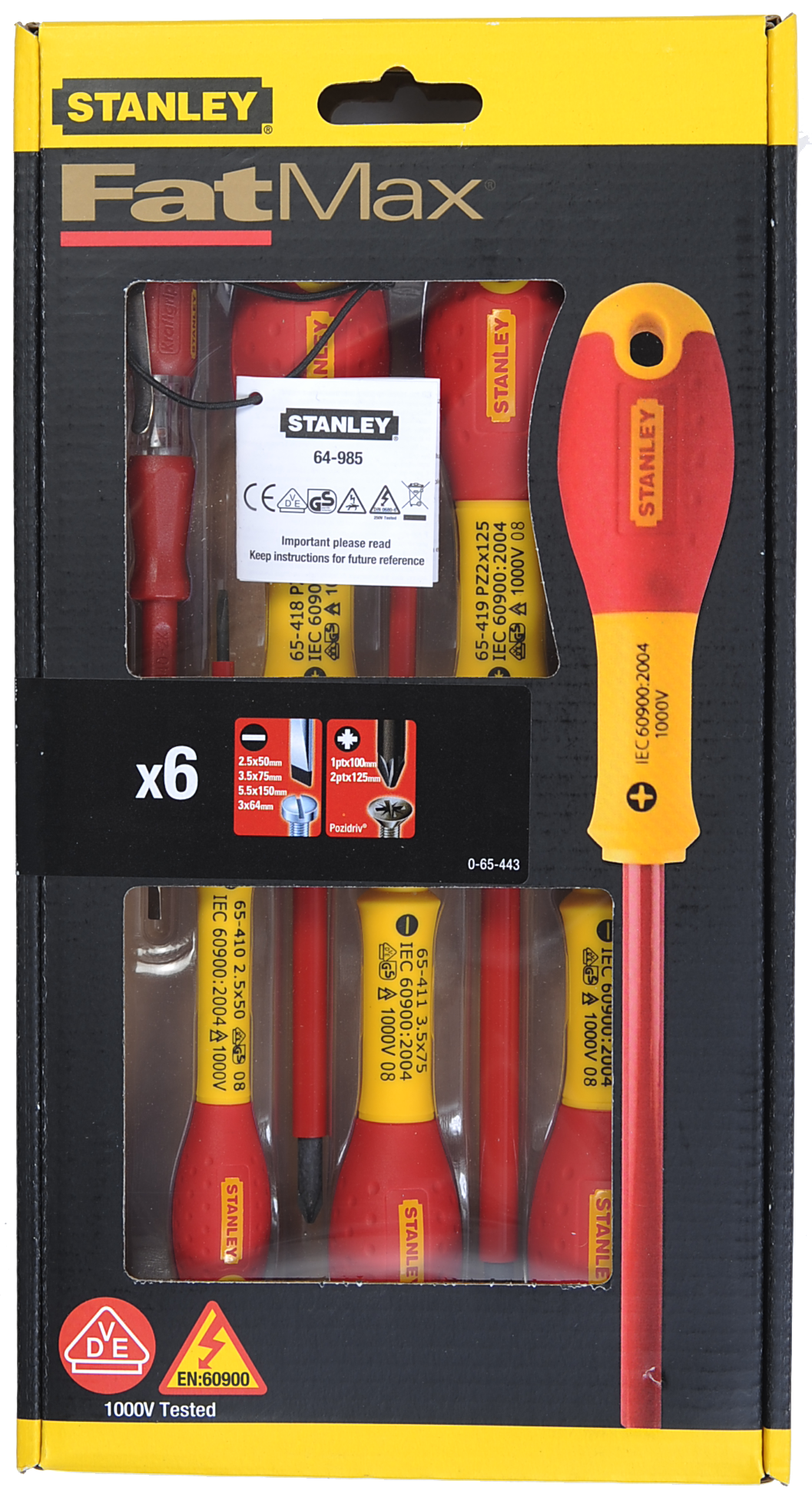 Jeu de tournevis isolés STANLEY FATMAX + 1 testeur - 2