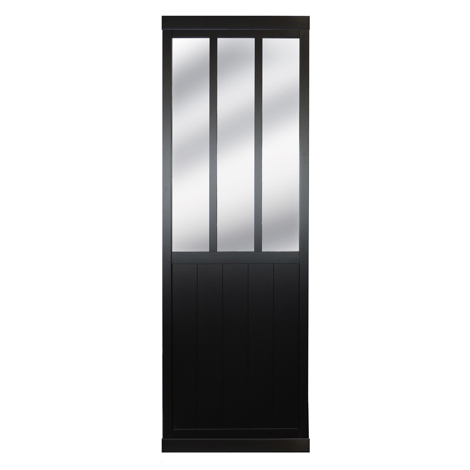 Cloison amovible Atelier mdf revêtu noir effet métal l.80 x H.250 x P.4cm - 8