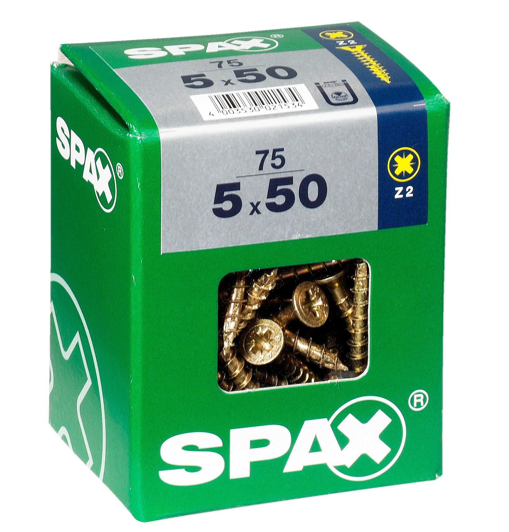 75 vis acier tête fraisée pozidriv SPAX, Ø5 x L.50 mm - 2