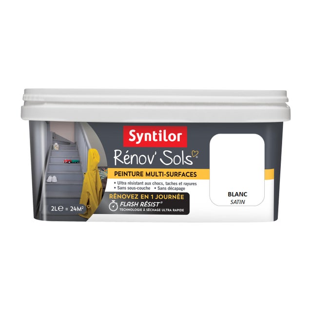 Peinture sol Multi-surfaces renov sol SYNTILOR Blanc satiné 2l