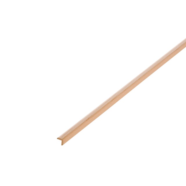Baguette d'angle hêtre sans noeud, 14 x 14 mm, L.2.4 m