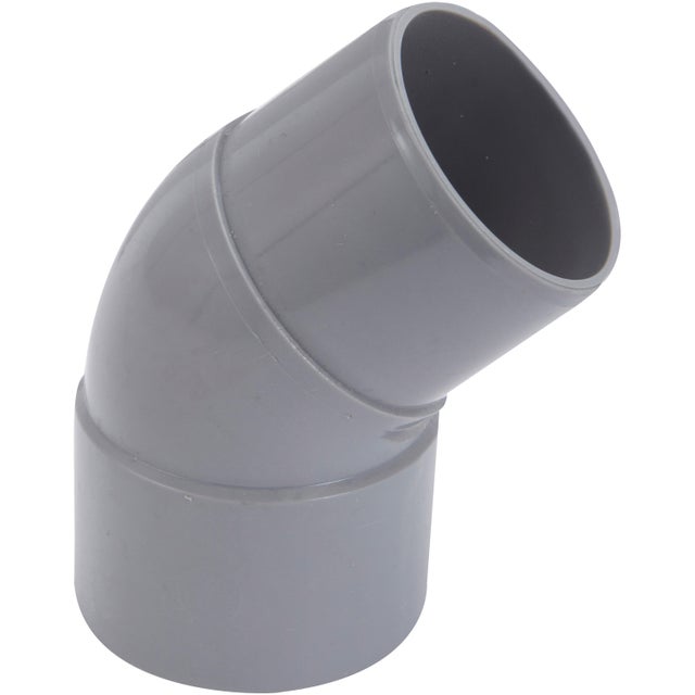 Coude 45° en pvc à coller, femelle / mâle, D.40