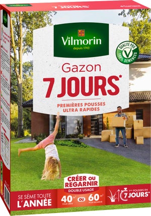 Gazon 7 jours VILMORIN, 1 kg, 40 m²