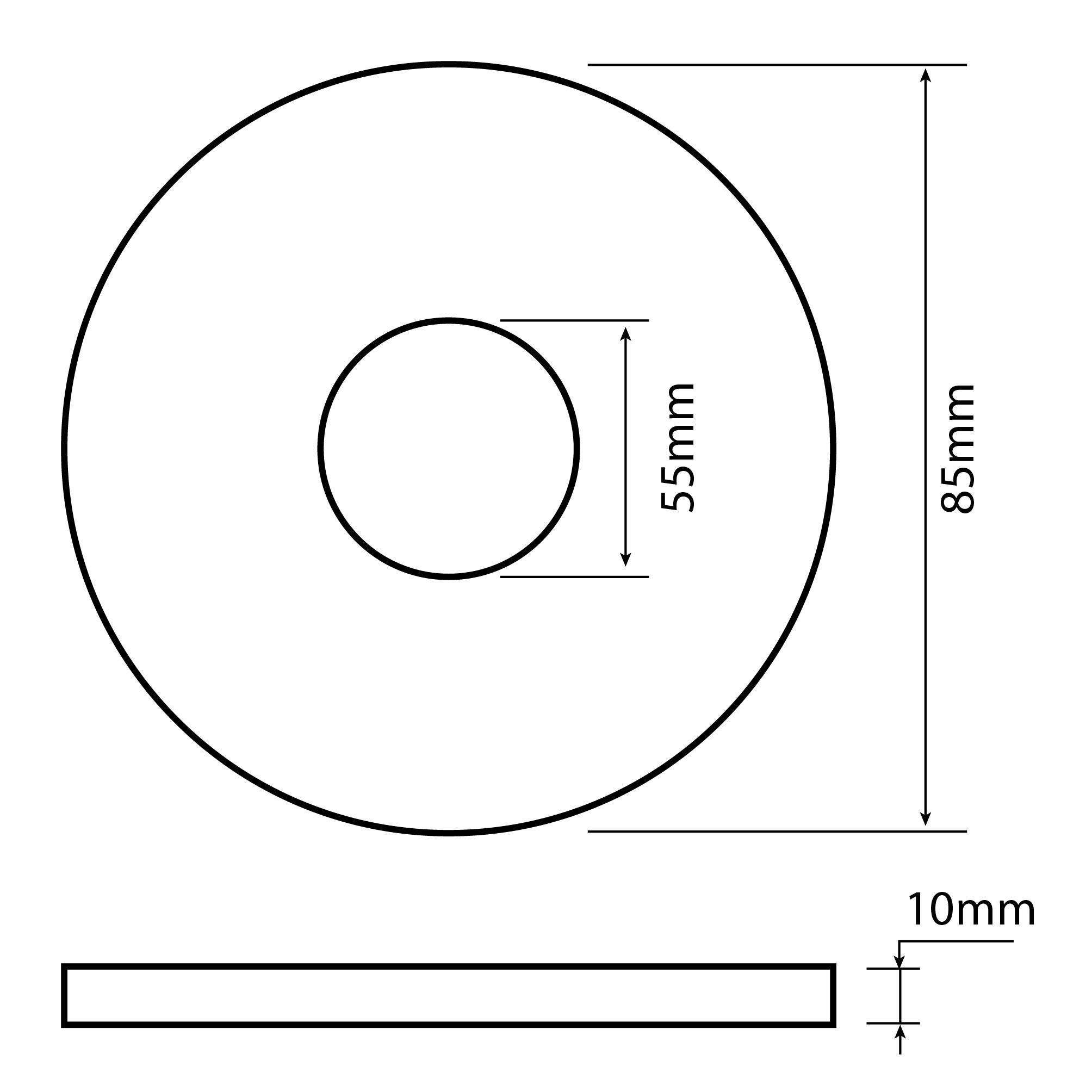 Joint WC pour soupape WIRQUIN l.8.5 x H.8.5 x P.1 cm - 2