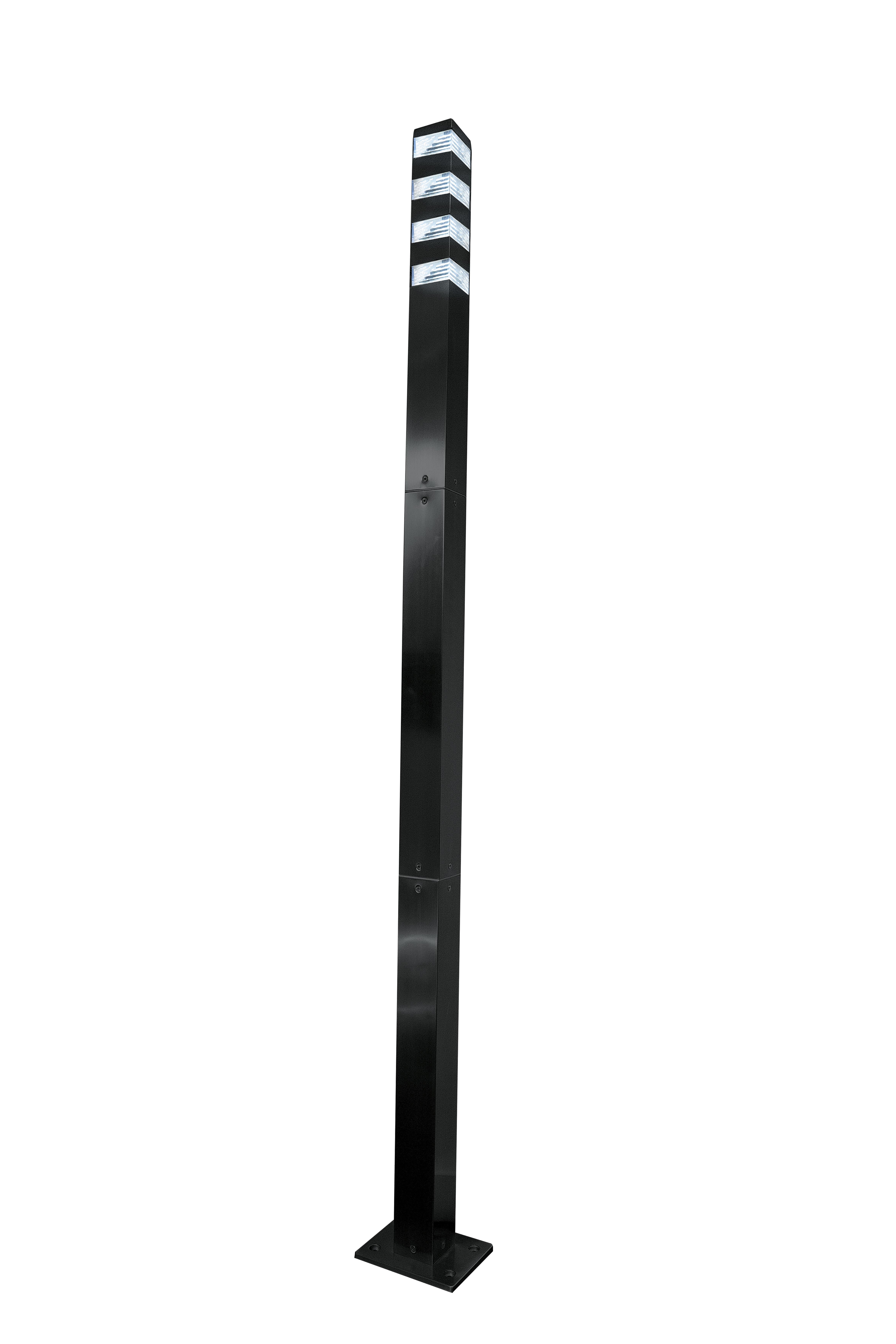 Lampadaire extérieur LED, 2000 lumens noir Pyramide LUMIHOME - 7