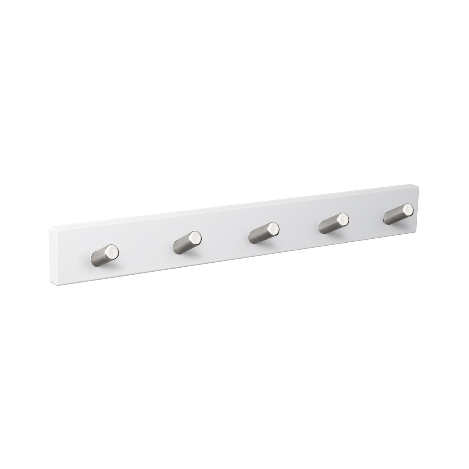 Perchero de pared victor zamak blanco con 5 ganchos