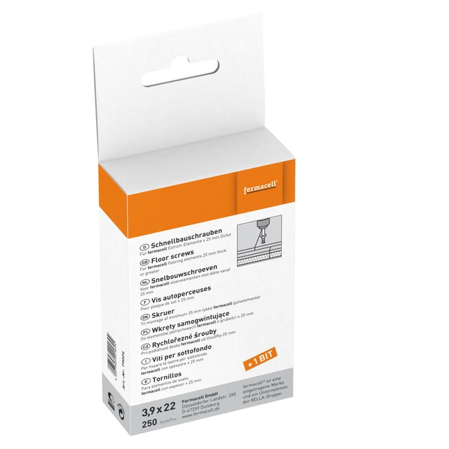 Lot de 250 vis autoperceuses pour sol, FERMACELL, 3.9 x 22 mm