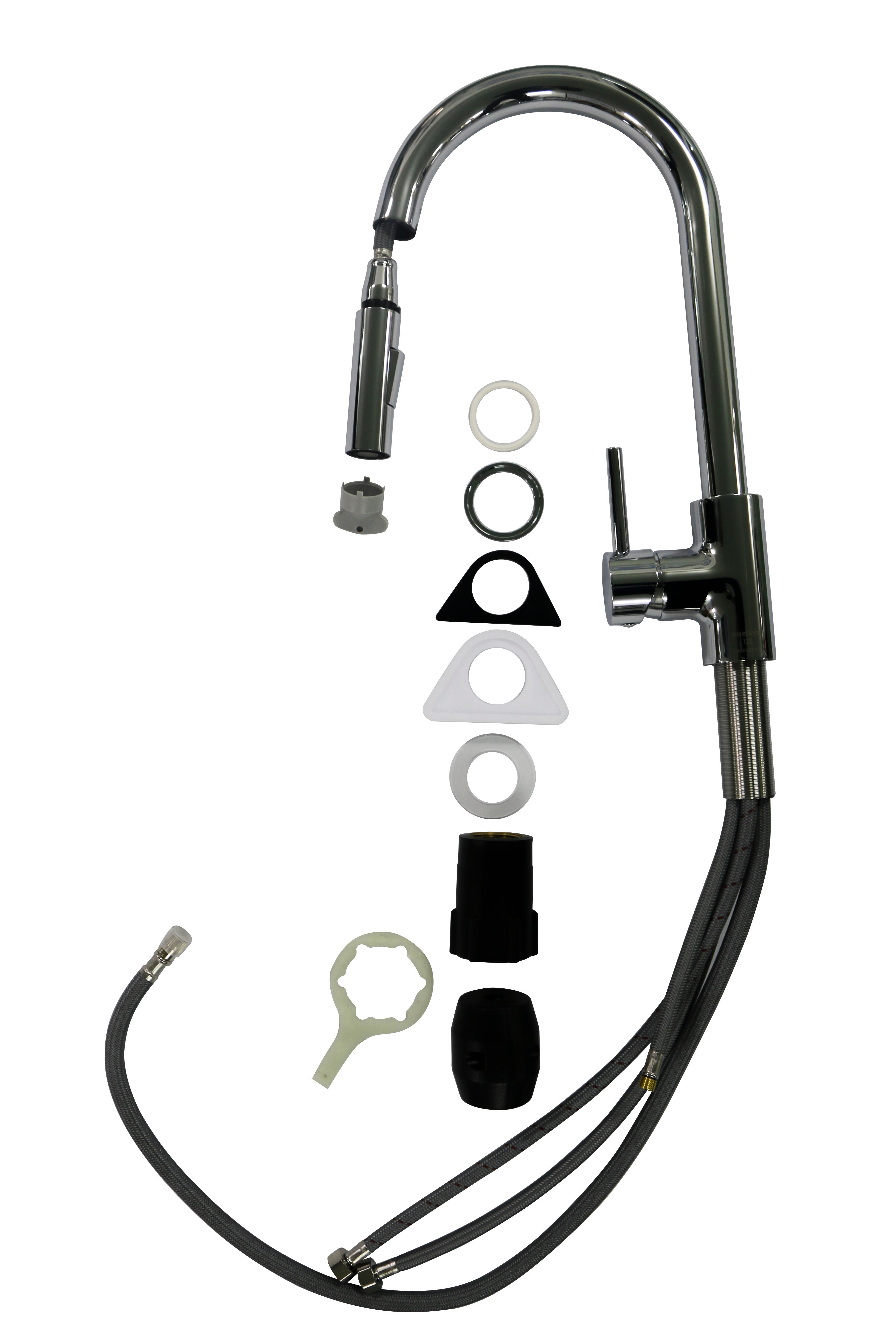 Mitigeur de cuisine avec douchette DELINIA Lily chrome - 6