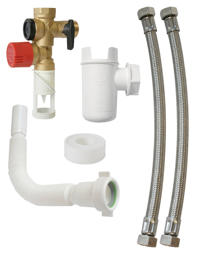 Kit groupe de sécurité chauffe eau EQUATION, inox