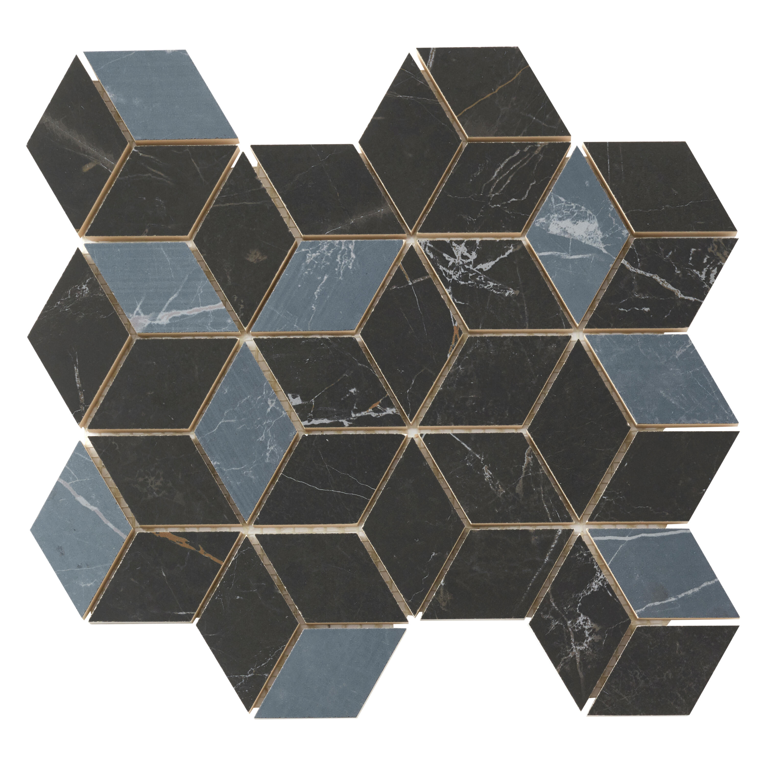 1 plaque de mosaïque mur Murano faïence effet marbre noir 28 x 26 cm - 2