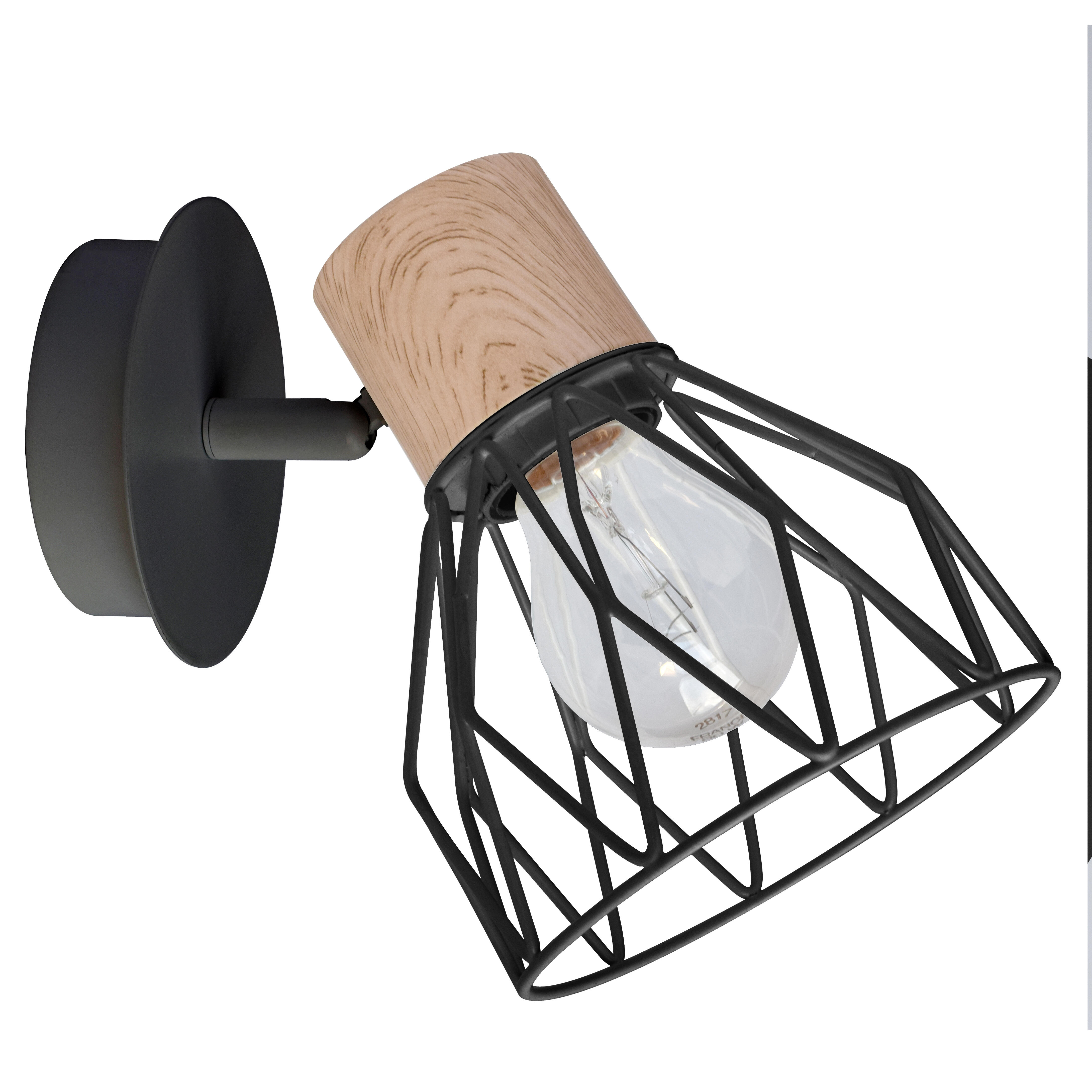 Applique Clayton, métal noir, E27, SEYNAVE - 4