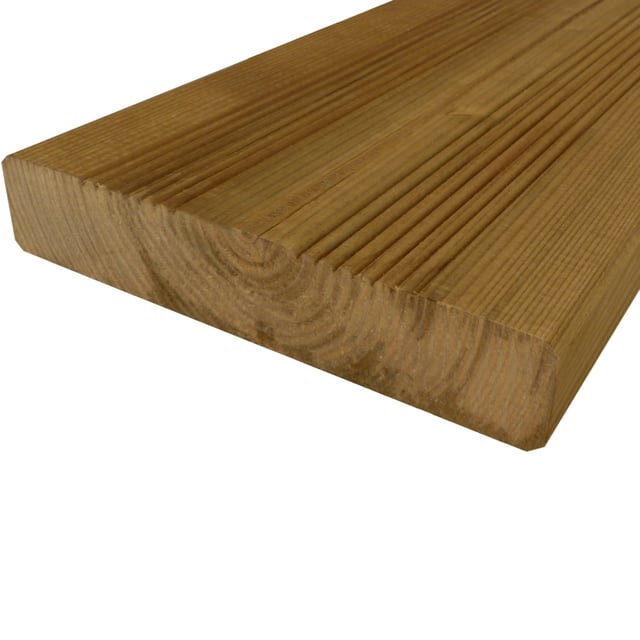 Lame terrasse bois épicéa marron, L.400 x l.14.5 cm x Ep.27 mm