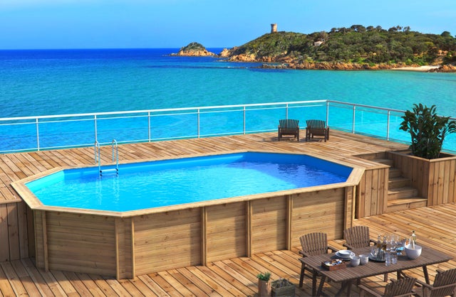 Piscine, bois Weva by proswell BWT MYPOOL, octogonale x L.8.4 x l.4.9 x H.1.46 m