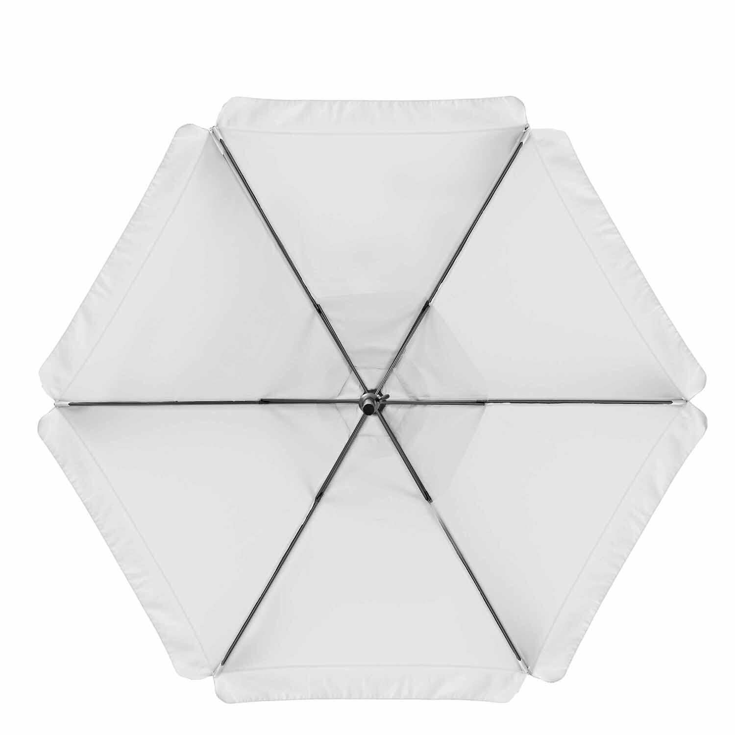 Parasol NATERIAL Avea blanc hexagonal - 5