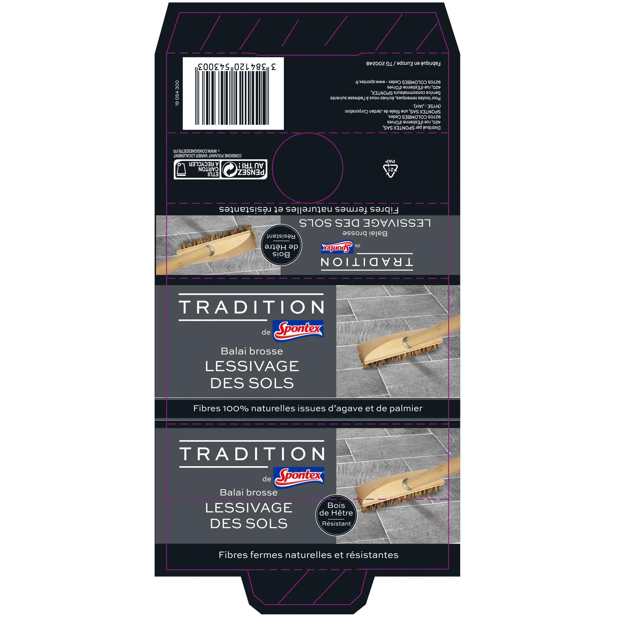 Tête de balai brosse Lessivage des sols TRADITION BY SPONTEX bois - 3