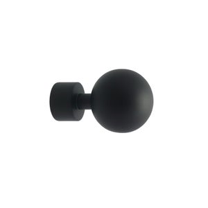 Lot de 2 embouts pour barre à rideau , Diam.20 mm noir Design, INSPIRE