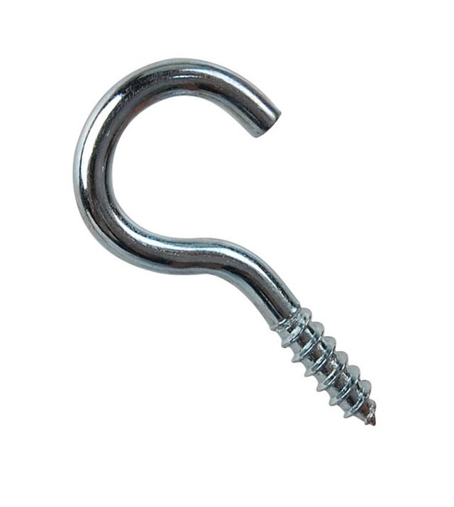 Lot de 12 crochets à visser acier STANDERS, Diam.3.5 x L.20 mm