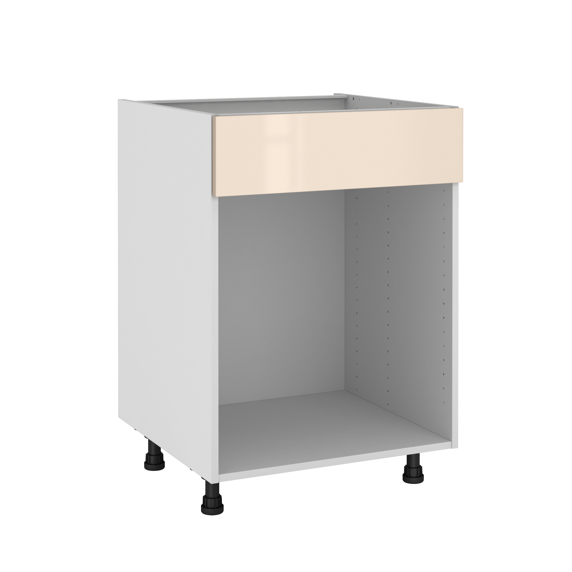 Meuble bas de cuisine Sevilla ivoire four H77 x l60