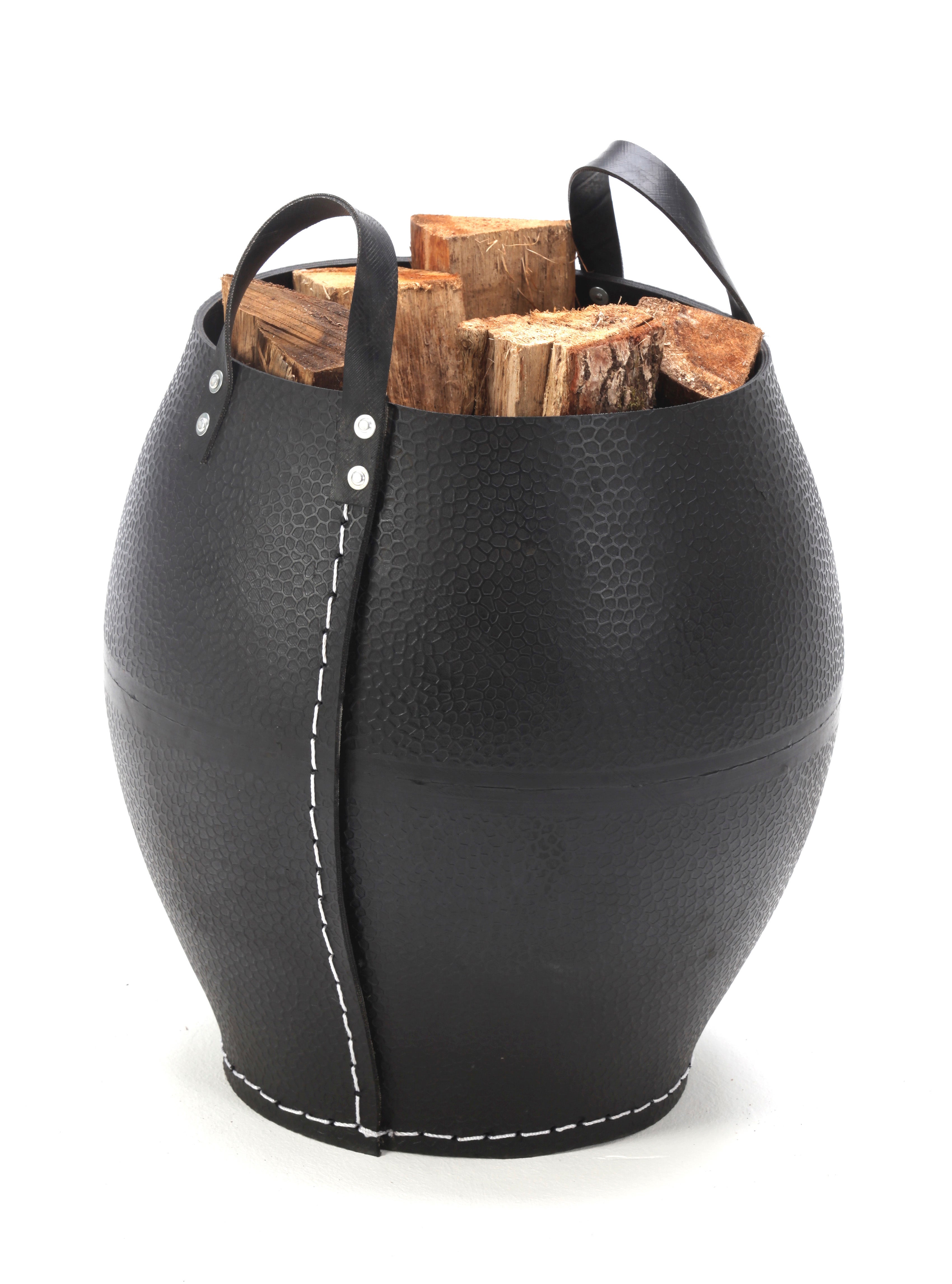 Panier à bûches noir DIXNEUF Naxos l.50 x H.50 cm - 7