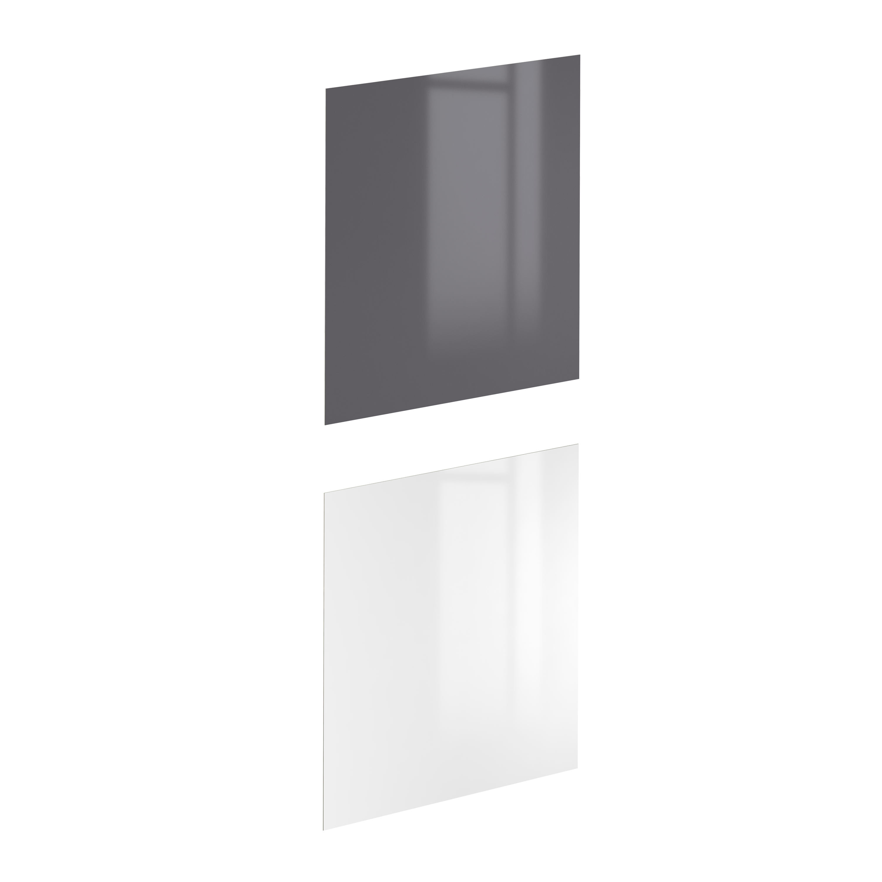 Fond de hotte Compact Blanc/gris brillant L.60 x H.63.5 cm, Ep.2 mm - 6