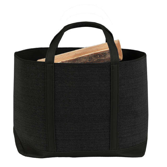 Sac à bûches noir LE MARQUIER Belhara l.50 x H.55 cm