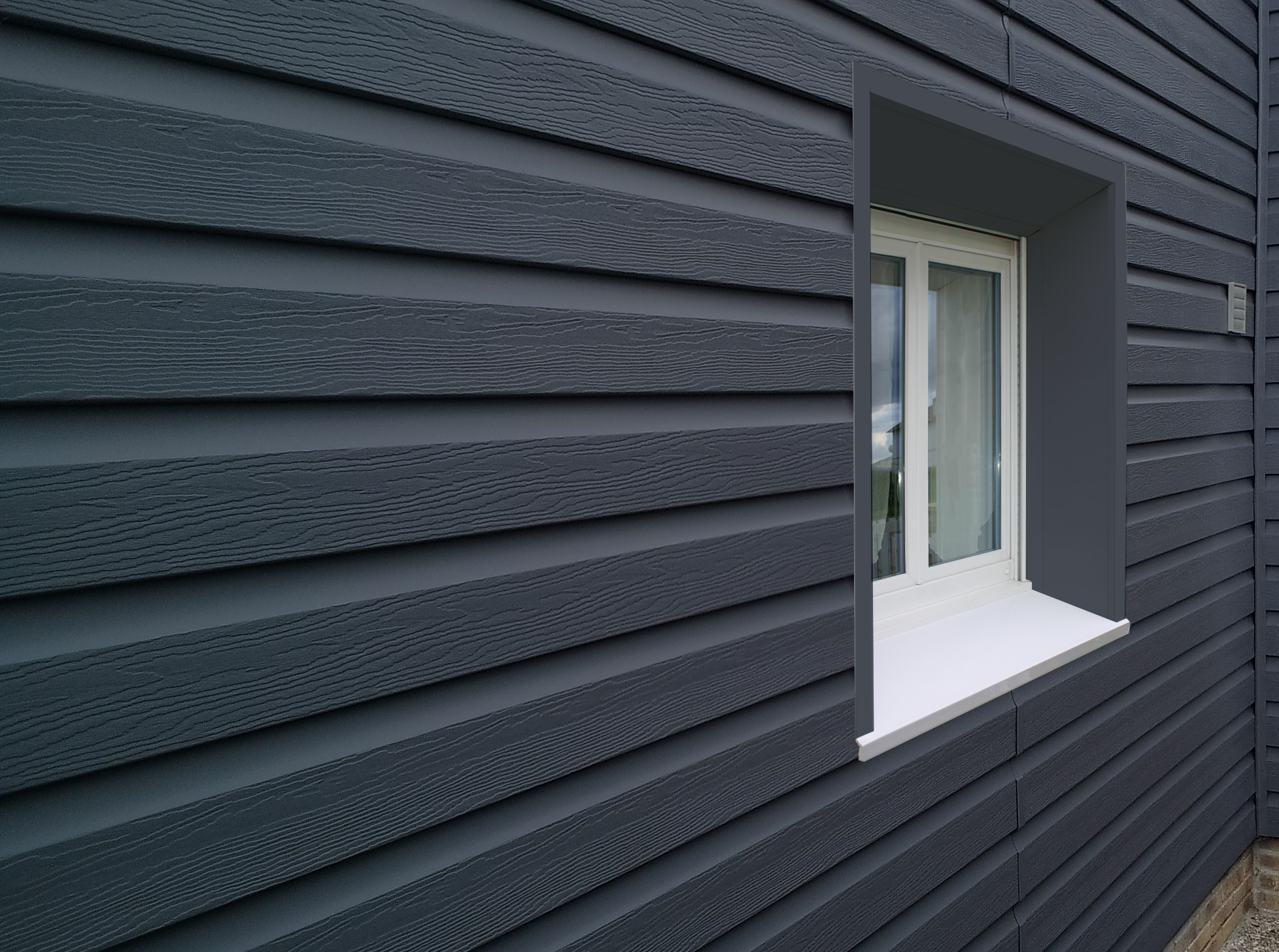 Profil battée pvc FREEFOAM Solid gris anthracite 3 m - 2