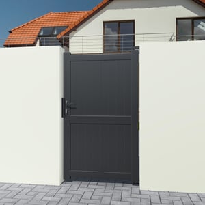 Portillon battant PRIMO Matisse, l.100 x H.180 cm, anthracite