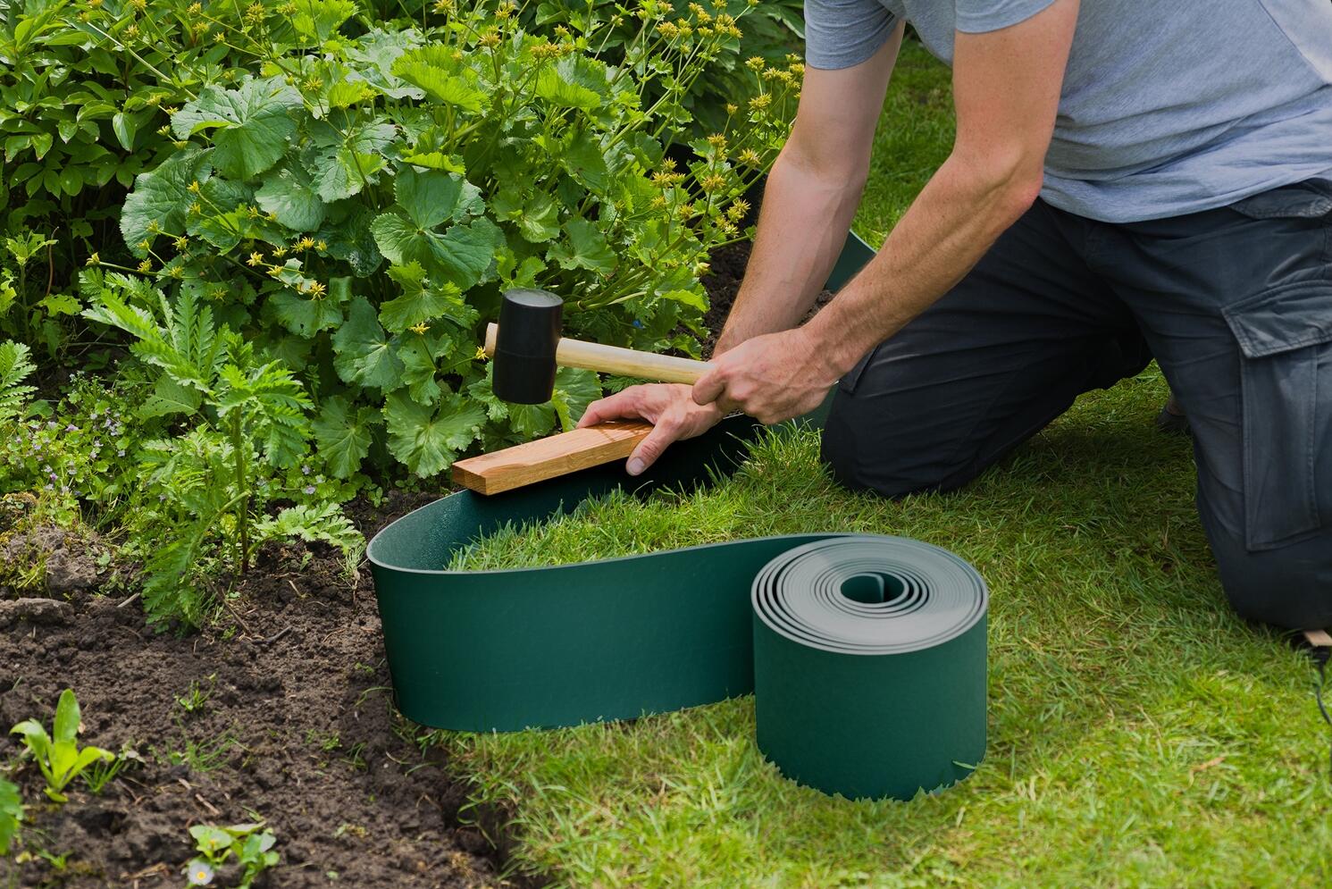 Bordure à planter polyéthylène vert, H.15 x L.1000 cm - 2