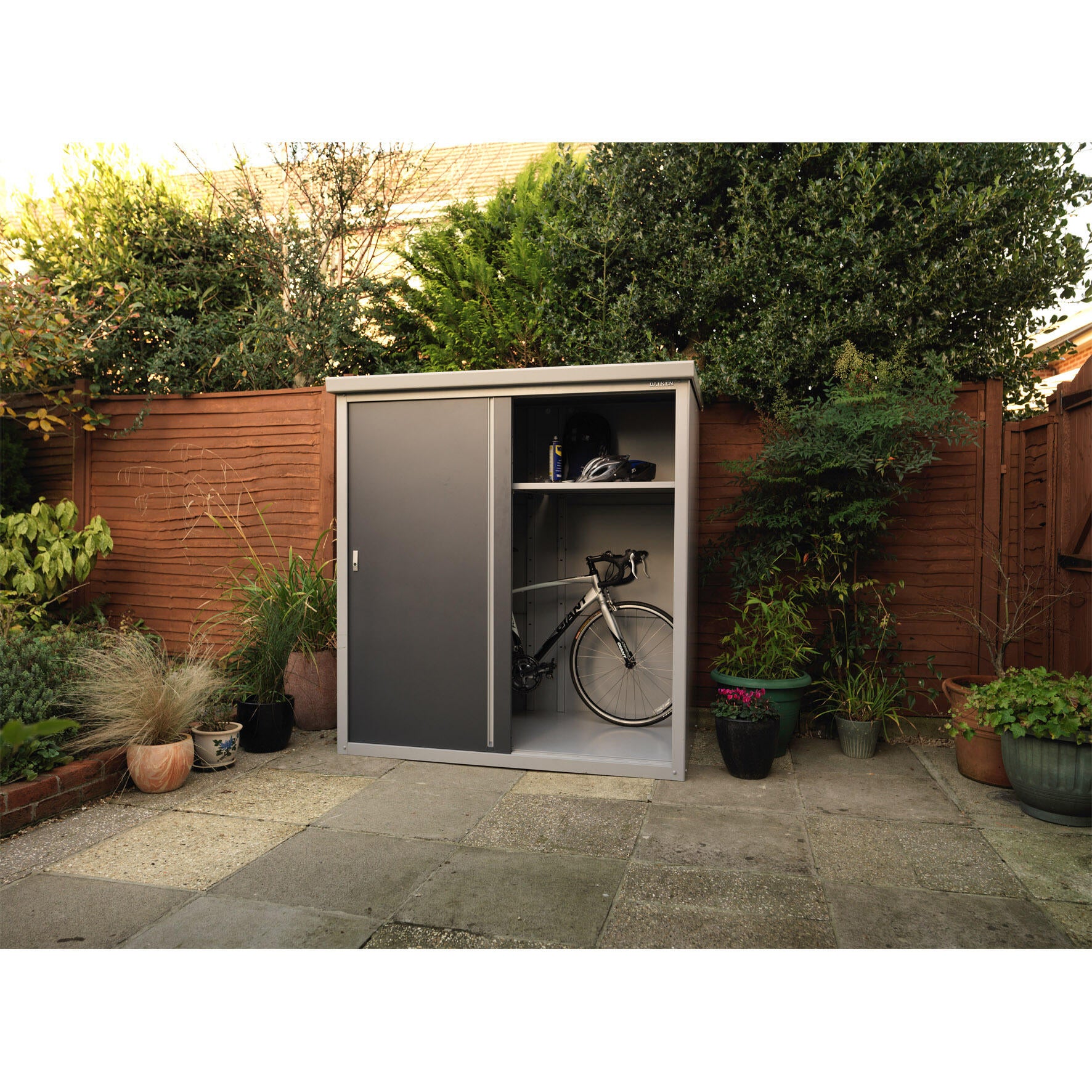 Armoire de jardin métal Guardian gris, l.176 x H.186.5 x P.98 cm - 10