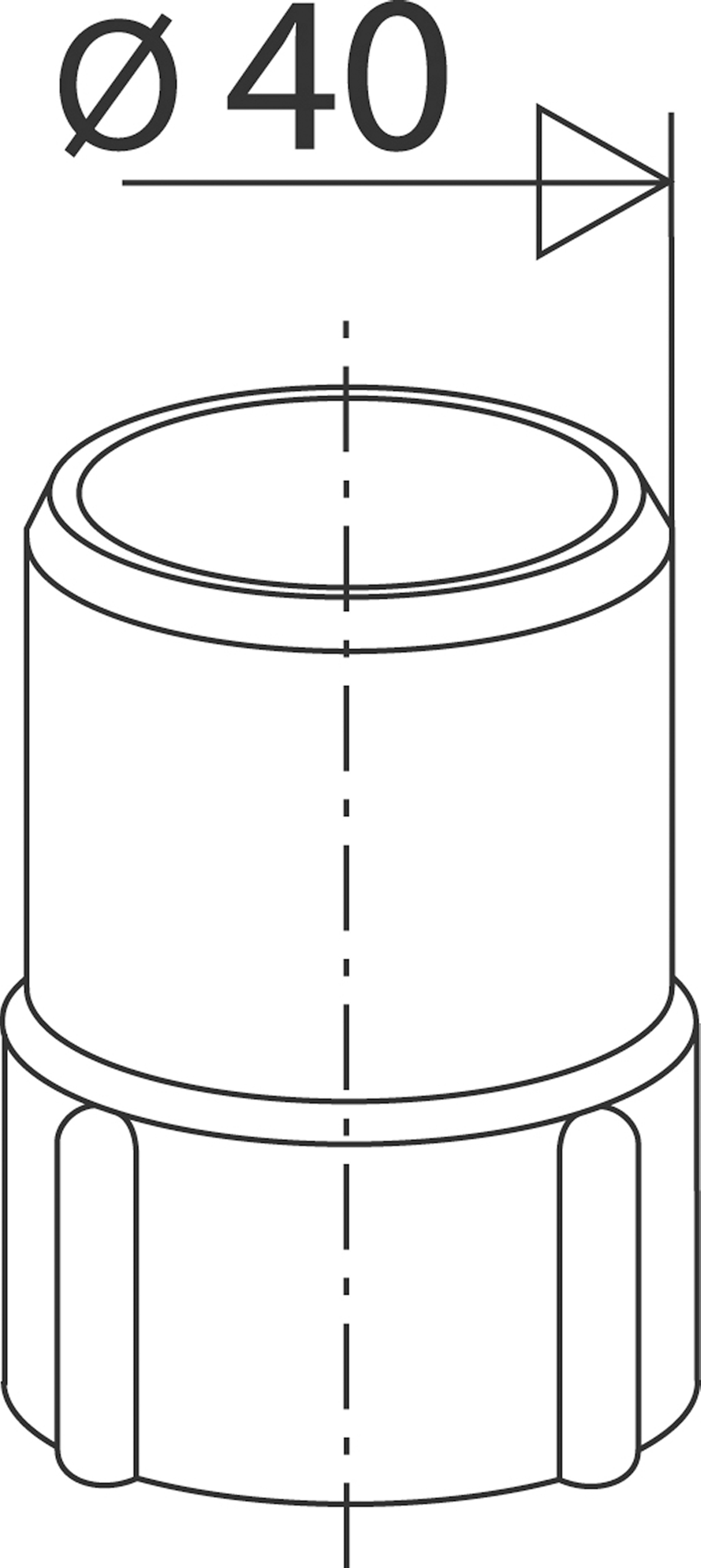 Tube PVC d'évacuation Diam. 40 - 2