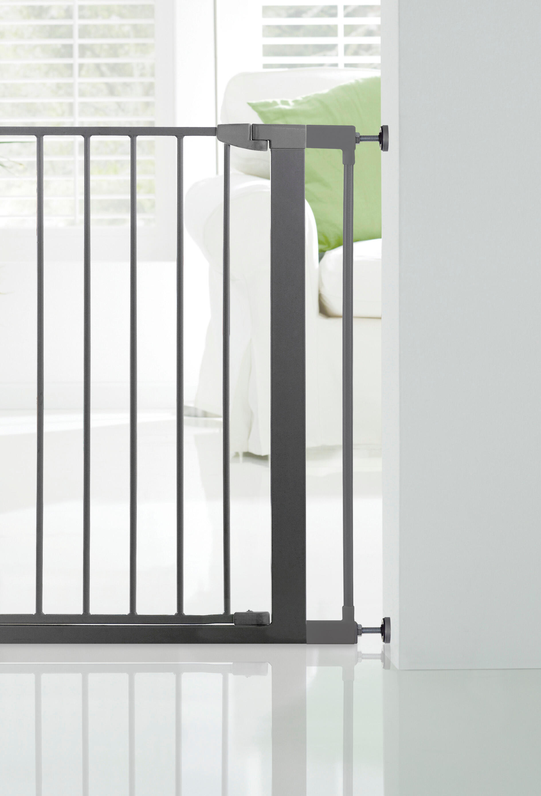 Extension 7 cm métal gris pour barrière de sécurité MUNCHKIN - 2