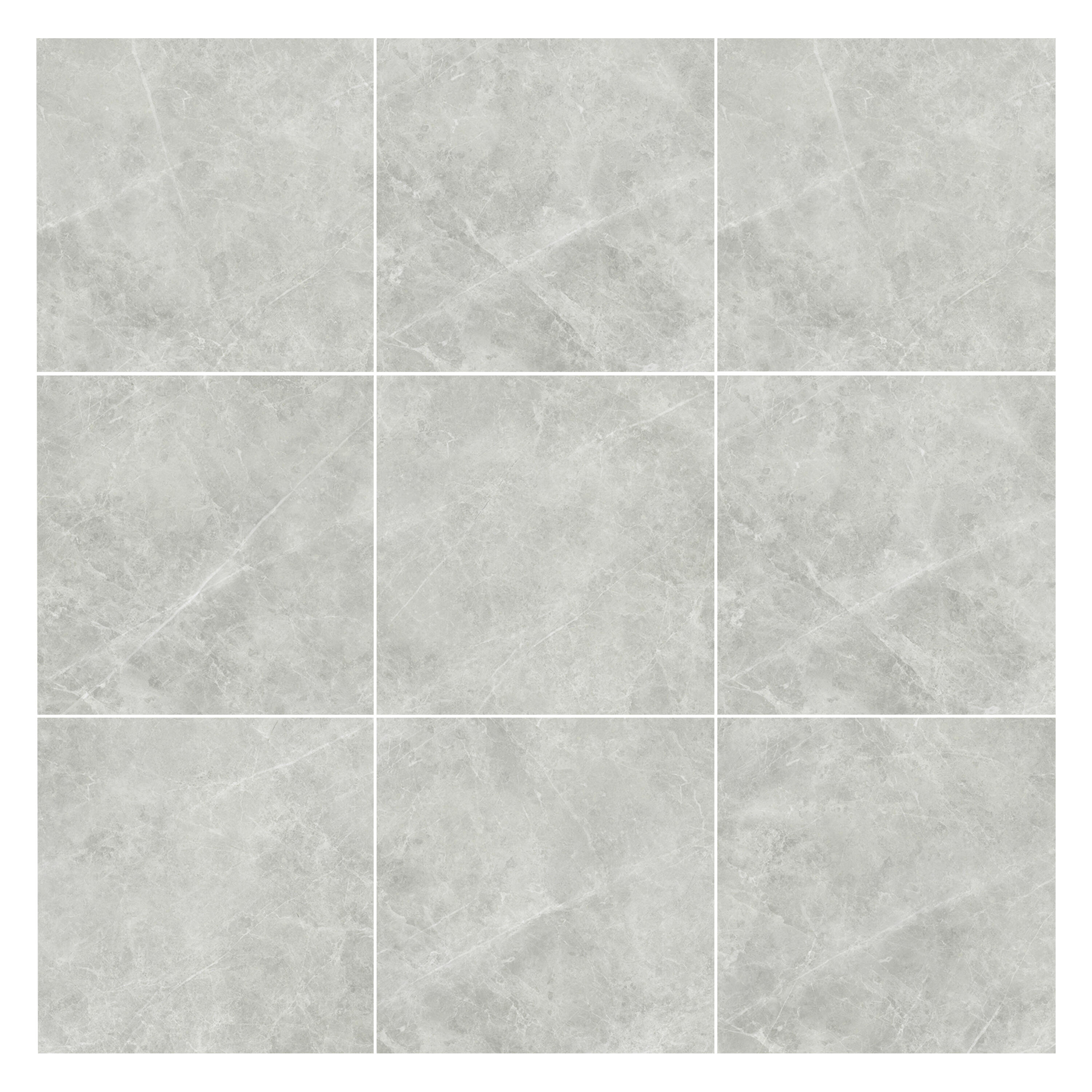 Carrelage sol intérieur / mur intérieur effet marbre gris clair Marmi l.60 x L.6 - 2